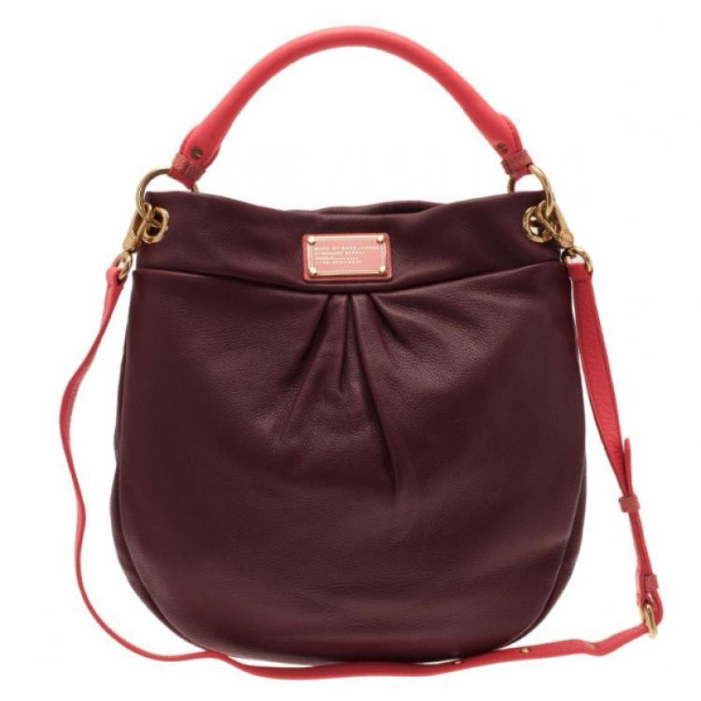 Marc by Marc Jacob’s Classic Q Hillier Hobo Bag in Maroon Leather